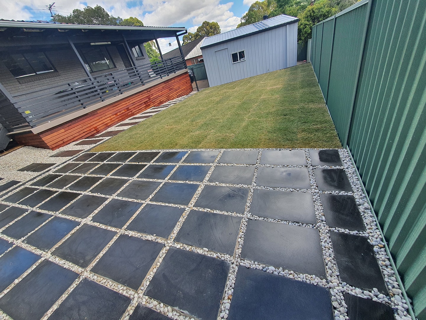 Experience the quality of Pemulwuy synthetic grass at Trinity Landscape & Sports' project.